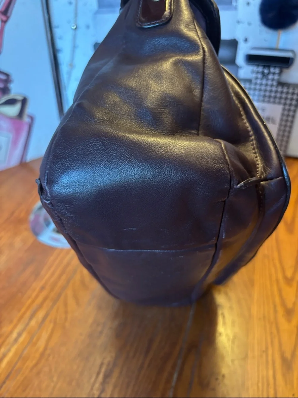 Coach Kristin Elevated Ostrich Embossed Satchel Plum 18232 - Picture 10 of 14